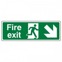Fire exit Arrow down right