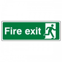 Fire exit running man right