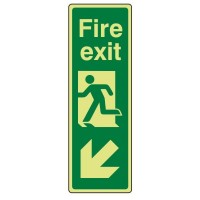 Fire exit Arrow down left