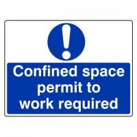 Confined space permit to work required