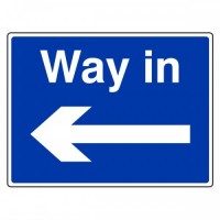 Way in (arrow left)
