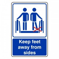 Keep feet away from sides