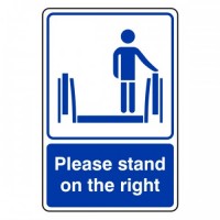 Please stand on the right