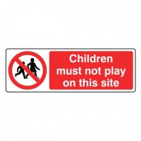 children must not play on this site